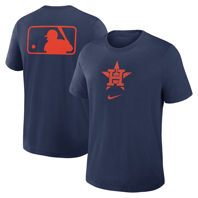 Men's Navy Houston Astros Early Work Tri-Blend Dri-FIT T-Shirt